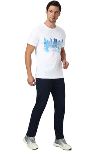 Image of Van Heusen Men's Athleisure Graphic T-Shirt - Comfortable Crew Neck| Soft Breathable Cotton Blend | Casual Wear Style | Summer Favorite | Style 60054