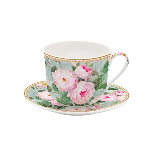Easy Life - Coffret Tasse Dejeuner en Porcelaine FINEROSES in Bloom 40 CL - EASYLIFE
