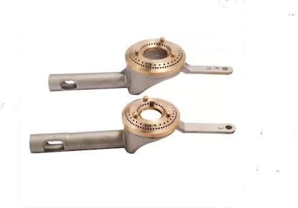 Heavy Duty Gas Burner Set of 2 With Aluminium Mixing Tube and Cast Iron Burner – Manual Gas Stove Large and Big (2 Burners) Full Set