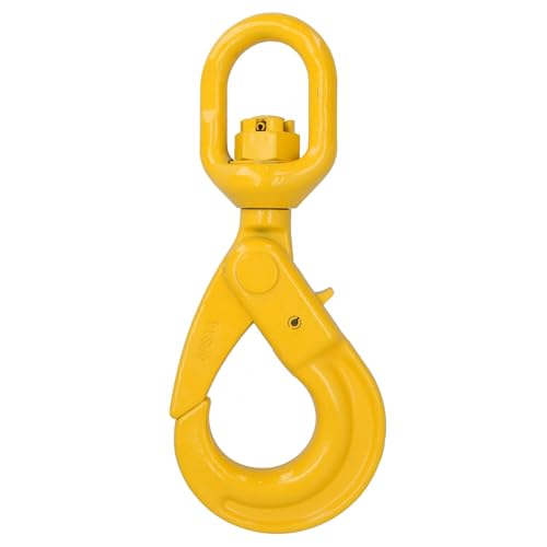 Crochet de levage pivotant en acier forgé de 5,30 tonnes pour chaîne robuste 13 mm