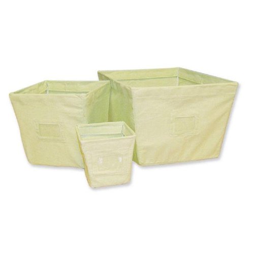 Trend Lab Chambray Small Fabric Storage Bin in Sage