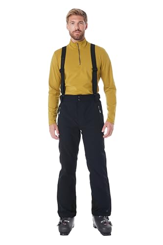 killtec Men's Skibroek, functionele broek met afneembare banden