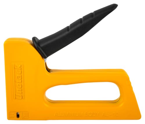 Image of AL-10 Manual Staple Tacker (Lightweight Aluminium Body, Ergonomic Handle Lock for Easy Storage, Visual Refill Window, Ideal for Upholstery & Craft)