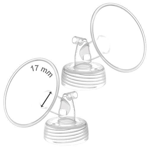 Image of Maymom Wide Neck Pump Part Compatible wtih Spectra S1/S2 Pumps; Incl Wide Mouth Flange; Not Original Spectra Flange (17 mm Two Flanges)