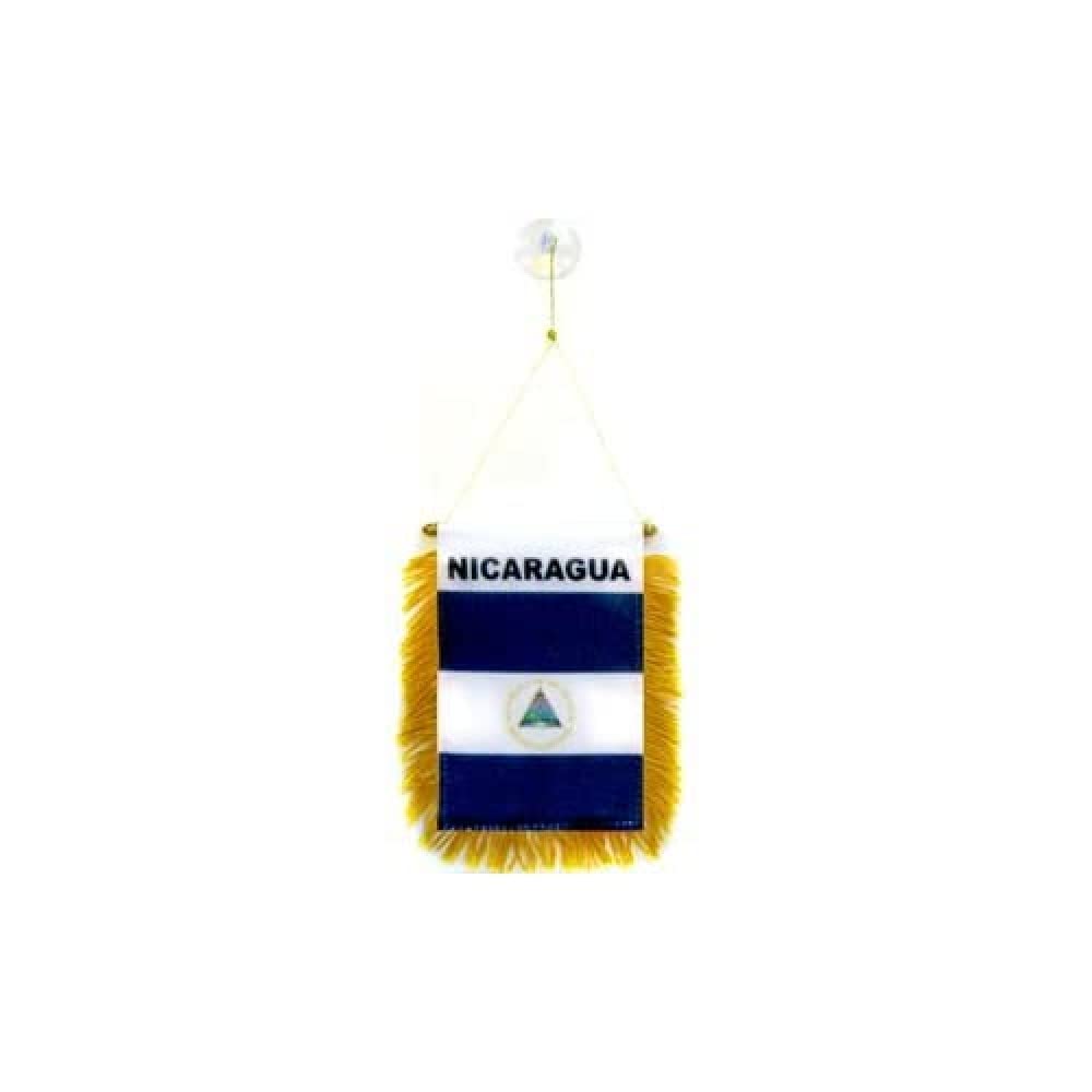 AZ FLAG Nicaragua Pennant 4x6 in 100D Polyester Suction Cup