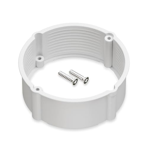 CusoTec Putzausgleichring - 25 Stück 24mm weiß- für 60 mm Schalterdosen inkl. Schrauben für 60mm Schalterdosen zur Putzschichtanpassung