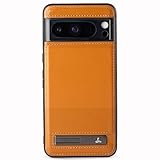 Snakehive Pixel 8 Pro Metro Leather Case || Genuine Leather & Wireless Charging Compatible Cover with Kickstand || Real Leather Phone Case Compatible with Pixel 8 Pro (Tan)