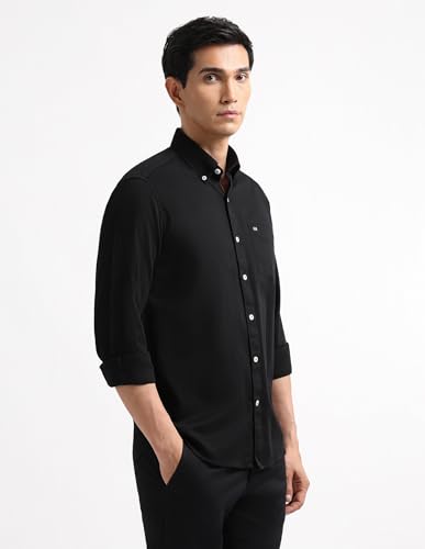 Image of Arrow Striped Slim Fit Mens Casual Shirts - 100% Cotton, Breathable & Comfortable, Full Sleeves Shirts for Men
