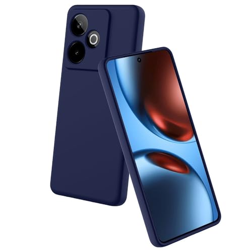 Image of Back Cover for Realme GT 7 5G / GT 7T 5G | Full Camera Protection | Premium Liquid Silicon Case | Flexible Bumper Case for Realme GT 7 5G / GT 7T 5G (Dark Blue)