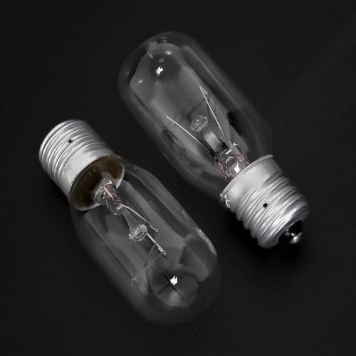 Image of UP2WIN Light Bulbs Compatible with GE Maytag Frigidaire Kenmore Microwave Oven GE Microwave WB36X10003 - E17 Base 130V 40W Microwave Light Bulb 2 Pack