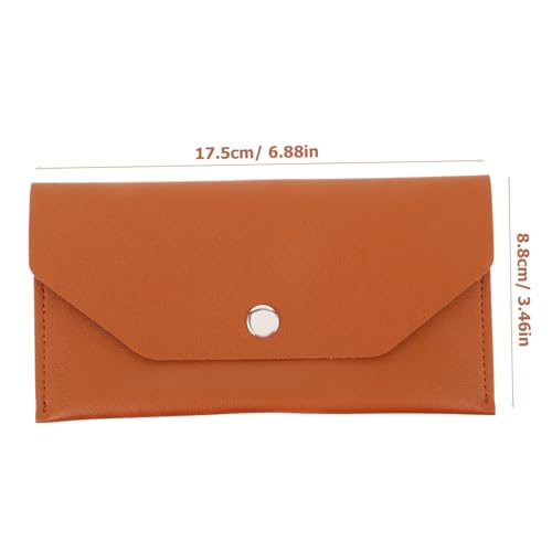 Multi Function PU Cash Envelope Wallet Stylish Cards Storage Pouch for Daily Use Wear Resistant Design for Office Shopping and Travel present for2