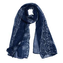 GenericWorldCare® Fairies Tell Elegant sciarpe Women Lady Classical Print Scarf Scarves Sun tion Gauze ST87 Blue320394 | Pack of 1