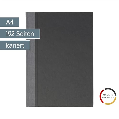 König & Ebhardt Brunnen 8655223 Protokoll- und Konferenzbuch (A4, kariert 90g/m², 96 Blatt, Fadenheftung mit Seitenzahl)