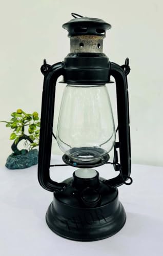 Black Lantern Candle Farmhouse Nautical Maritime Retro Candle Lantern Hurricane Lamp for Warehouses Metal lantern
