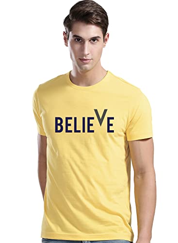 Image of ADRO 100% Cotton Lycra Tshirts for Men Combo Pack of 3 | Regular Fit | Printed T Shirt | Round Neck Half Sleeve| Mens Tshirts