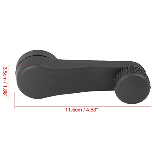 X AUTOHAUX 1 Paar Fensterkurbel universal Heberkurbeln Handhebel Kunststoff Kurbel für Autotür-Fenster Schwarz