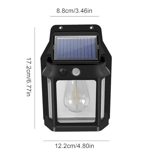 Outdoor Solar Light - IP65 Waterproof LED Security Light for Garden | Solar Powered Wall Lamp, Motion Sensor Lighting, 3 Brightness Modes, Patio Porch Illumination for Outdoor Spaces – Image 6