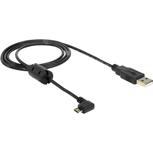 DeLock Kabel USB Micro-B St/USB-A St Ferrk. 1m 270G links/rechts