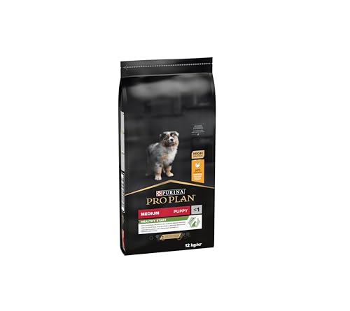 Purina Pro Plan Healthy Start Puppy Medium, Pienso para Perro Mediano, Cachorro, Junior, Bebé, comida seca con Pollo, 1 saco de 12kg