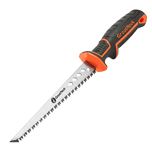 GreatNeck 74026 Rasping Jab Saw, Drywall Cutter, Hand Saw for Drywall, For Keyhole Saw Kit, Sheetrock Saw, Ergonomic Handle, 8 TPI