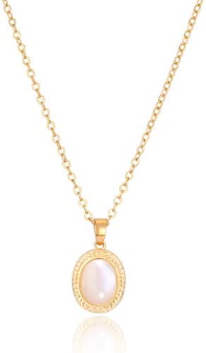 Aobei Pearl 18K Gold Plated Moon Star Lion Evil Eye Love Heart Cr...