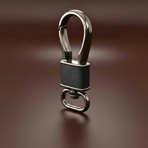 Image of THE MEN THING - Stylish Multicolor Stainless Steel Keychain for Men & Boys (ROYAL GRIP - Gunmetal Black)