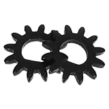 ULTECHNOVO 2 Stück Zubehör Für Nudelpressen Nudelmaschine Nudeldrahtschneider Nudelschneiderklinge Nudelschneider-ausrüstung Nudeldraht-zahnrad Teil Nudelschneider Zubehör Ersatz Black Eisen