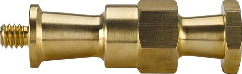 Image of Kupo Camera Hex Stud, Solid Brass Camera Mount with 1 /4 inch-20 Male Thread and 5 /8 inch Baby Adapter for Convi Clamp and Super Viser Grip Systems in Photography and Video Production (KG002612)