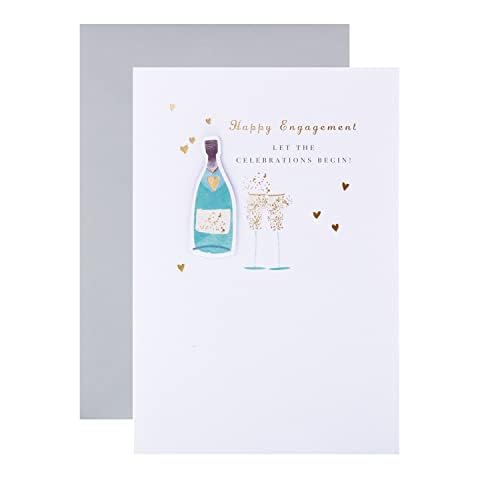 Hallmark Engagement Congratulations Card with Champagne Design Cover