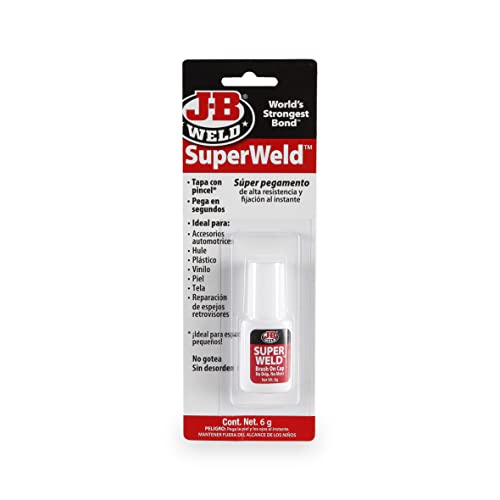 J-B Weld 33106SPA - Super Weld - Cianocrilato - Con Pincel - Pegamento - Glue - Multiusos - Acción rápida - Metal - Alta resistencia - Fijación - 6 gramos Cover