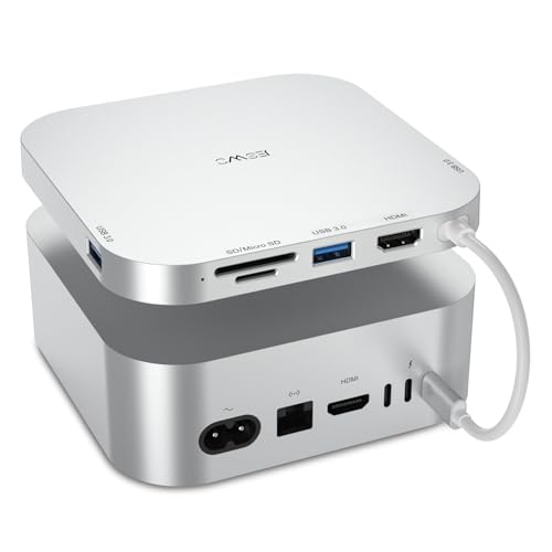 JESWO 6-in-1 USB-C Dock for Mac mini M4 &ndash; 4K@60Hz HDMI, USB C Hub Multiport Adapter with USB C to...