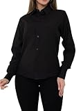 Camisa Social Feminina Lisa Manga Longa Estruturada Slim Preto M
