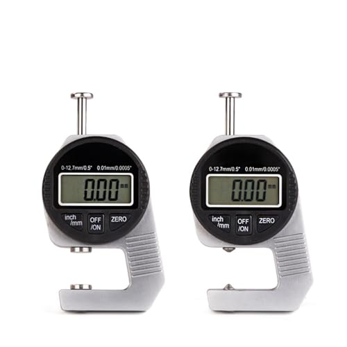 Micrómetro digital medición espesor 12.7mm LCD grande miniatura 2