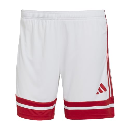 adidas Donna Squadra25 Short Shorts, White/Team Power Red 2, XL