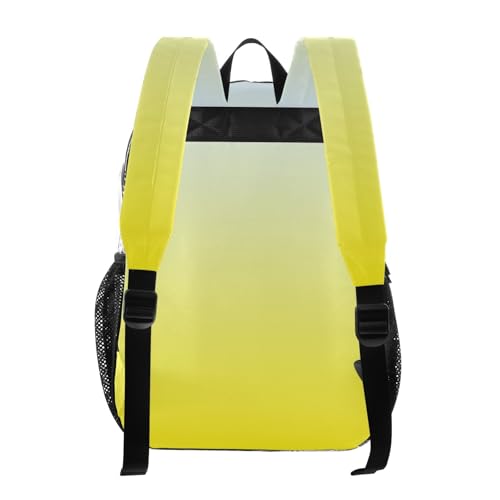 Girls Backpack for Kids Elegant Blue Canary Yellow Gradient Travel Clear Backpack Floral See through Shoulder Bag3