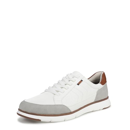 Dr. Scholl's Mens Synergy Sneaker White Grey 13 M