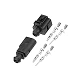 RATCHROLL 1 Set No.1J0973802/1J0973702 2 Pin Male Female Connector Sensor Plug Adapter Plug Clip Kit Replacement for VW for Audi Replacement Car Parts