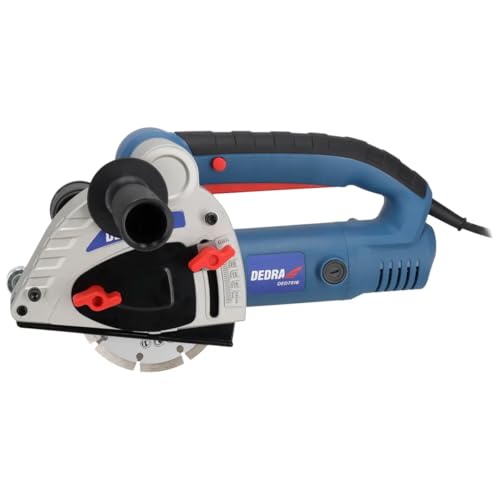 DEDRA Mauernutfräse 1500W, Trennscheibe Ø 125 mm 125mm, 3m Kabel, 8500 U/Min, Hohe Leistung, Nuttiefen von 8 mm bis 30 mm Verstärktes Kunststoffgehäuse