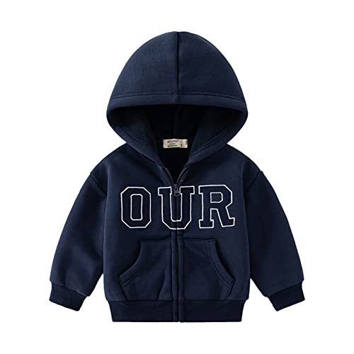 Toddler Baby Boy Girl Fall Clothes Outwear Zipper Hooded Sweatshirt Jacket Lightweight Fleece Coat Jackets