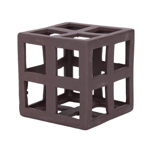 GRNLO Shrimp Cube | Aquarium Deko Würfel aus Keramik | Versteck Höhle für Garnelen & Zwergkrebse | Ideal zum Bepflanzen | 5x5x5 cm