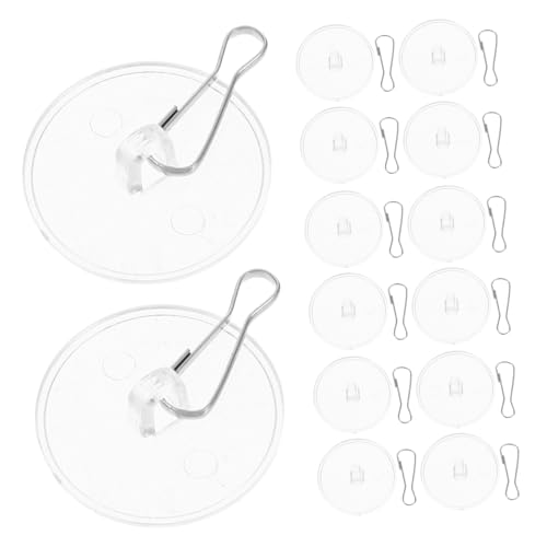 Ipetboom 40 Piezas Unidades Ganchos Autoadhesivos Transparentes con Disco Adhesivo y Gancho Metálico para Techo y Pared Colgadores Removibles para Decoración de Bodas Fiestas y Uso Interior