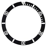 BEZEL INSERT COMPATIBLE WITH SEIKO SKX031 SKX033 J+K 7S26-0040 - 100M WATCH BLACK