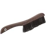 Toyvian Cepillo de Mano Pequeño de Madera para Limpieza Doméstica Cerdas Suaves de Pelo de Caballo Negro Multiusos para Polvo Colchones Instrumentos Musicales y Muebles