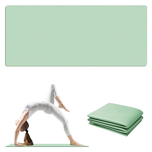 Esterilla Yoga, Colchonetas de Yoga, Esterilla Deporte, Colchoneta Gimnasia, Yoga Mat, Esterilla Fitness, Esterilla Yoga Antideslizante, 183 * 61cm*4mm, Para Pilates y Entrenamiento (Verde)