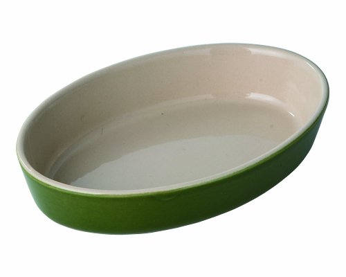 【Emile Henry】グリーン色 オーバル皿 2枚 Emile Henry オーバル皿 2点セット オレンジ・緑 Emile Henry オーバル