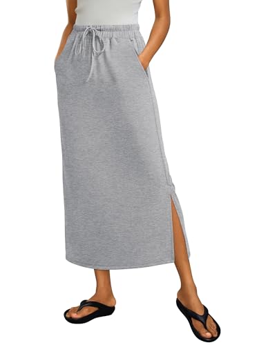 Image of ANRABESS Casual Maxi Skirts for Women, High Waist, Summer, Drawstring, Ideal for Daily Wear, Office & Weekend Outings 2026