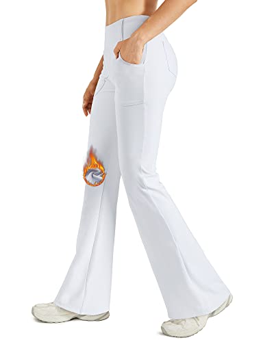 G4Free Thermohose Damen Bootcut Yogahose Winter Gefüttert Fleecehose Warme...