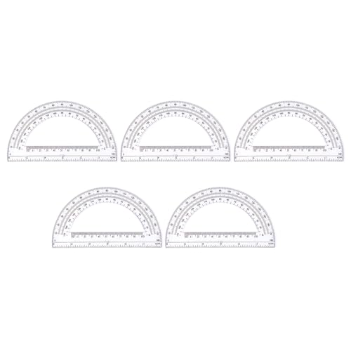 Montesy 5PCS Math Protractors 180 Degrees Protractor 6Inch Clear Protractors Measuring Tool for Drafting Angles Measurement Tool