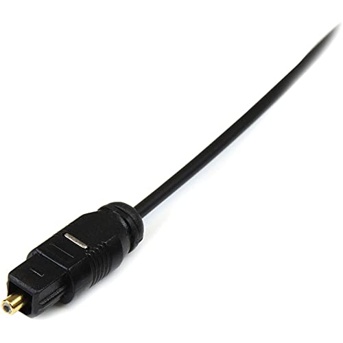 StarTech.com 15 ft Thin Toslink Digital Optical SPDIF Audio Cable