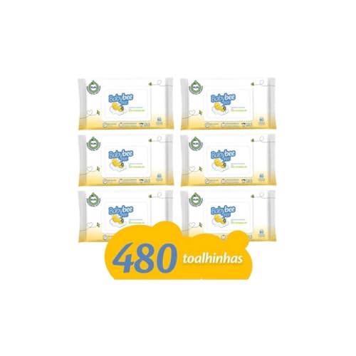 Kit Lenço Umedecido Toalha Baby Bee Free 480 Unidades